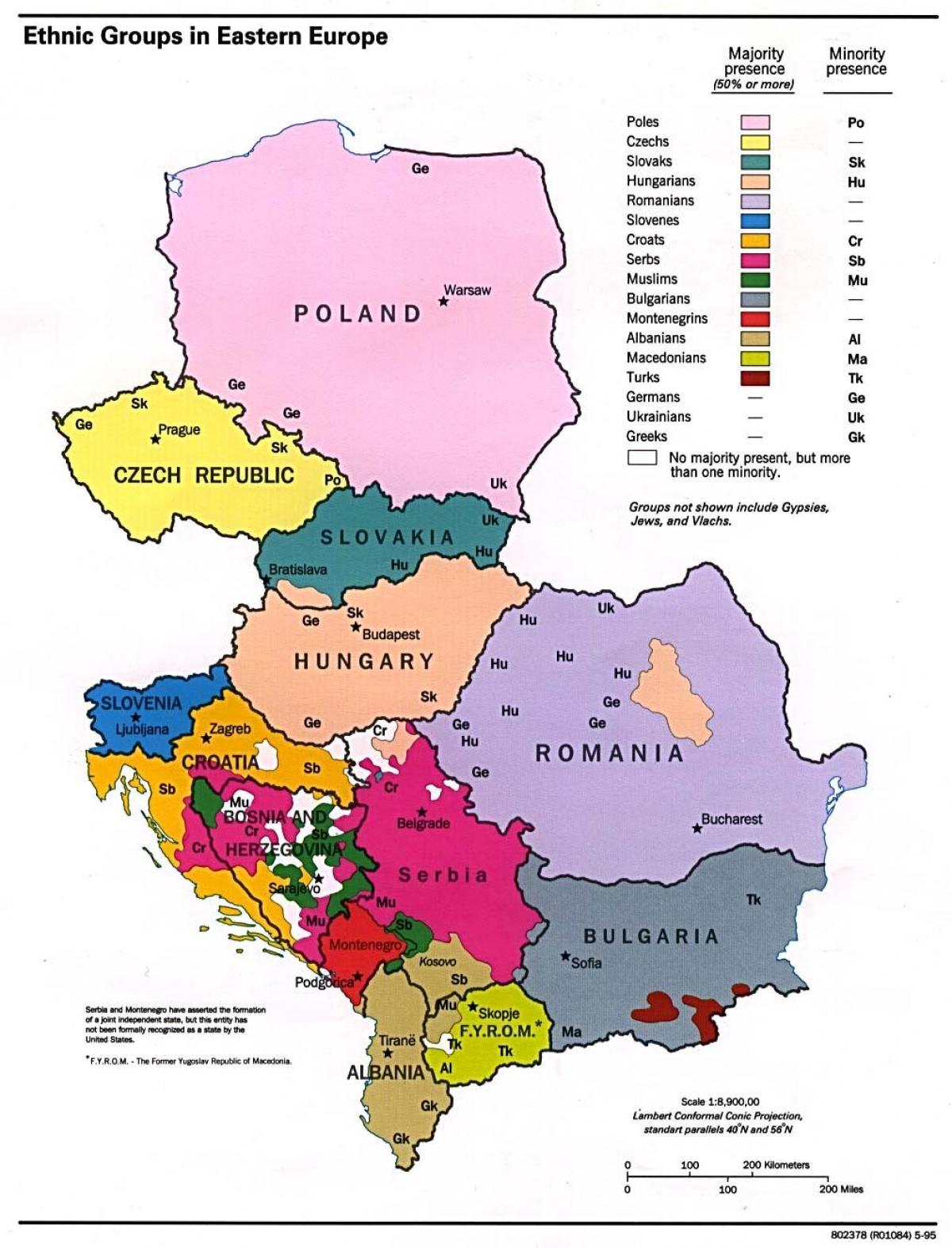 этнічная карта Албаніі