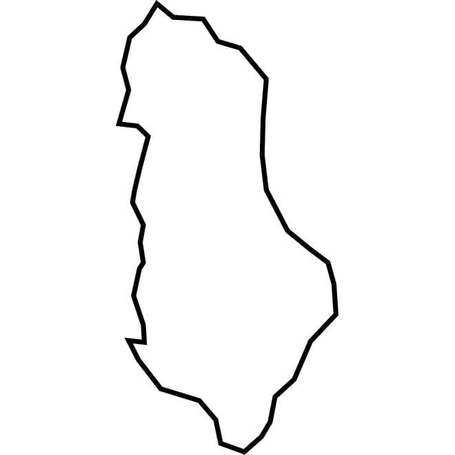 карта Албаніі вектарная карта 