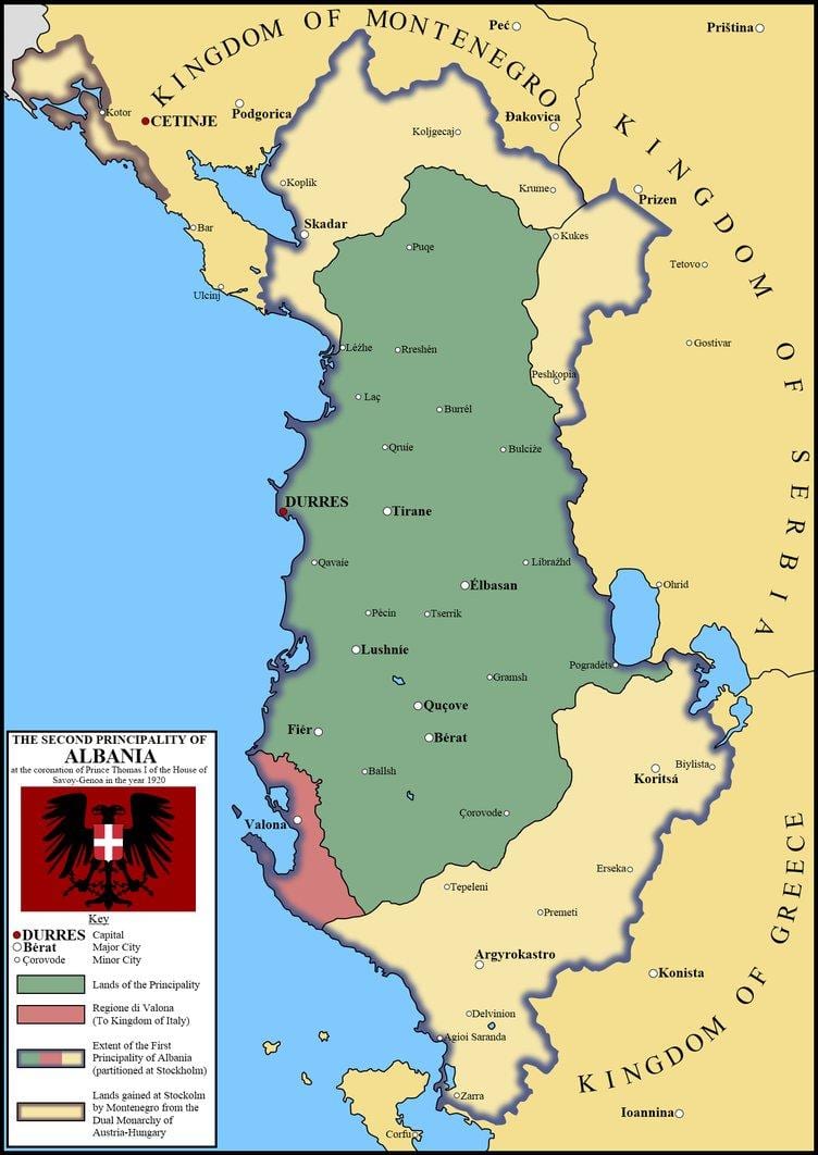 карта дурэсе Албанія