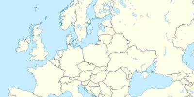 Карта Албаніі на еўрапейскіх