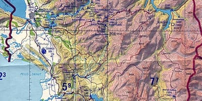 Карта Албаніі тапаграфічная